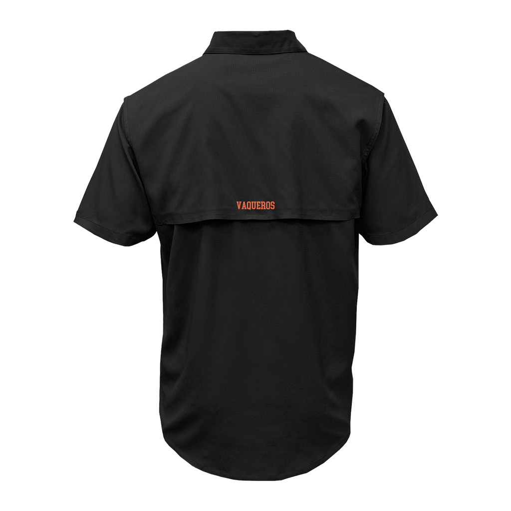 UTRGV Texas Logo - Men's Black Fishing Shirt