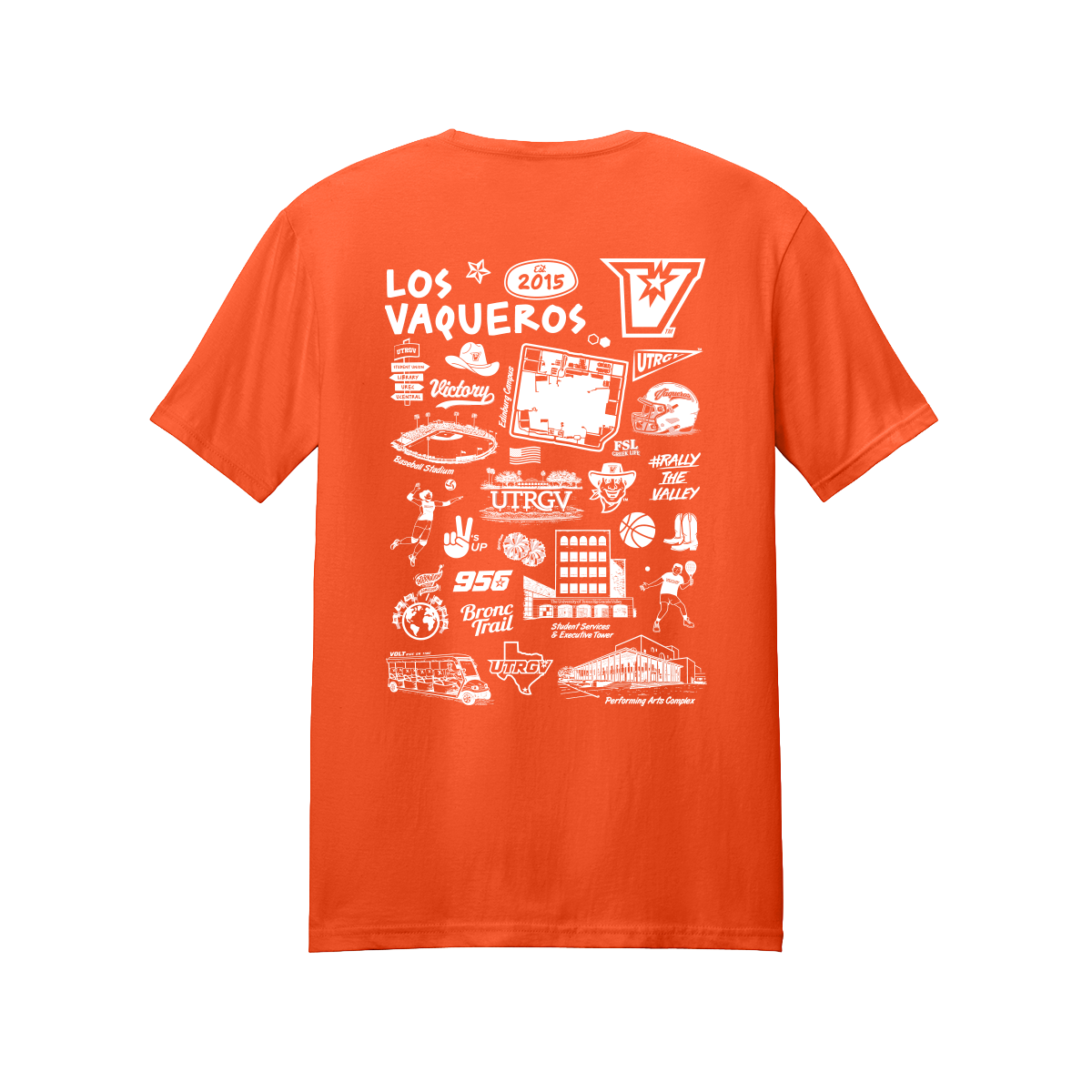 UTRGV Collegiate Illustration - Orange T-shirt