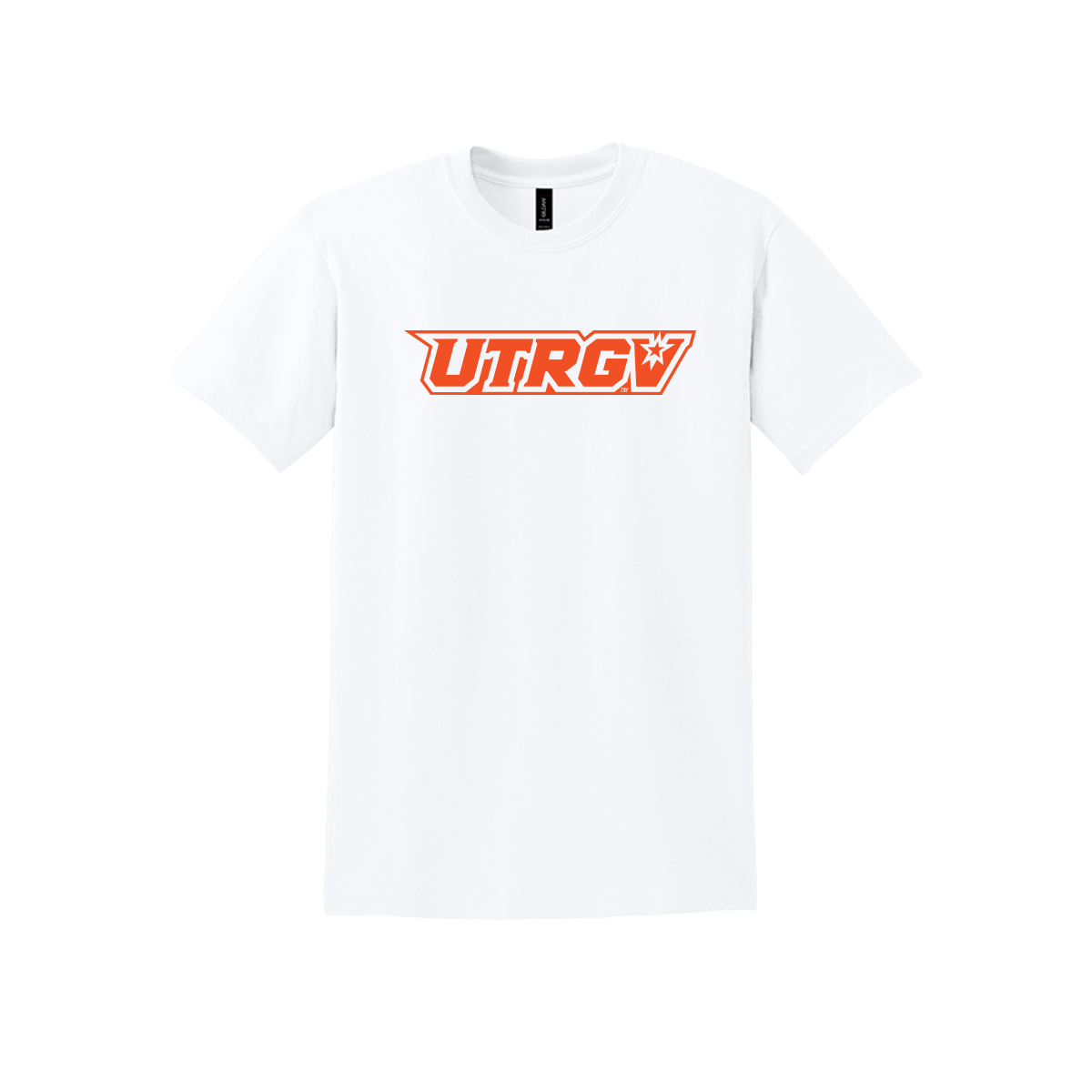 UTRGV Gildan Orange Primary Logo - White T-shirt