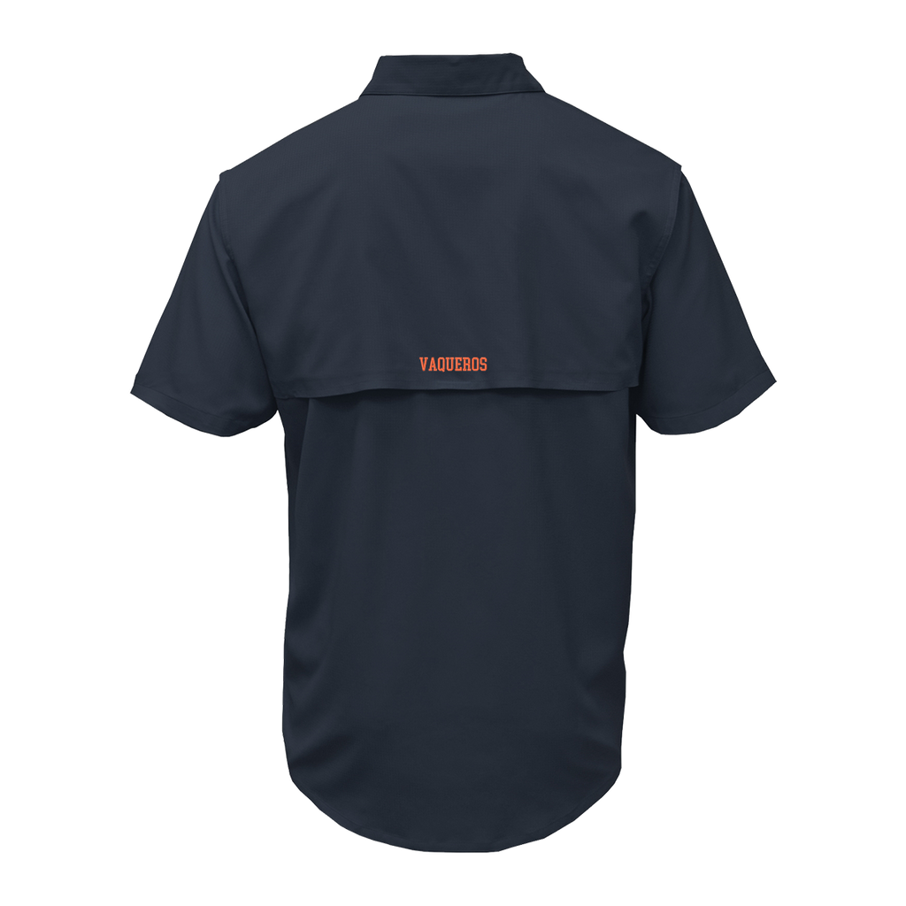 UTRGV Texas Logo - Men's Navy Fishing Shirt