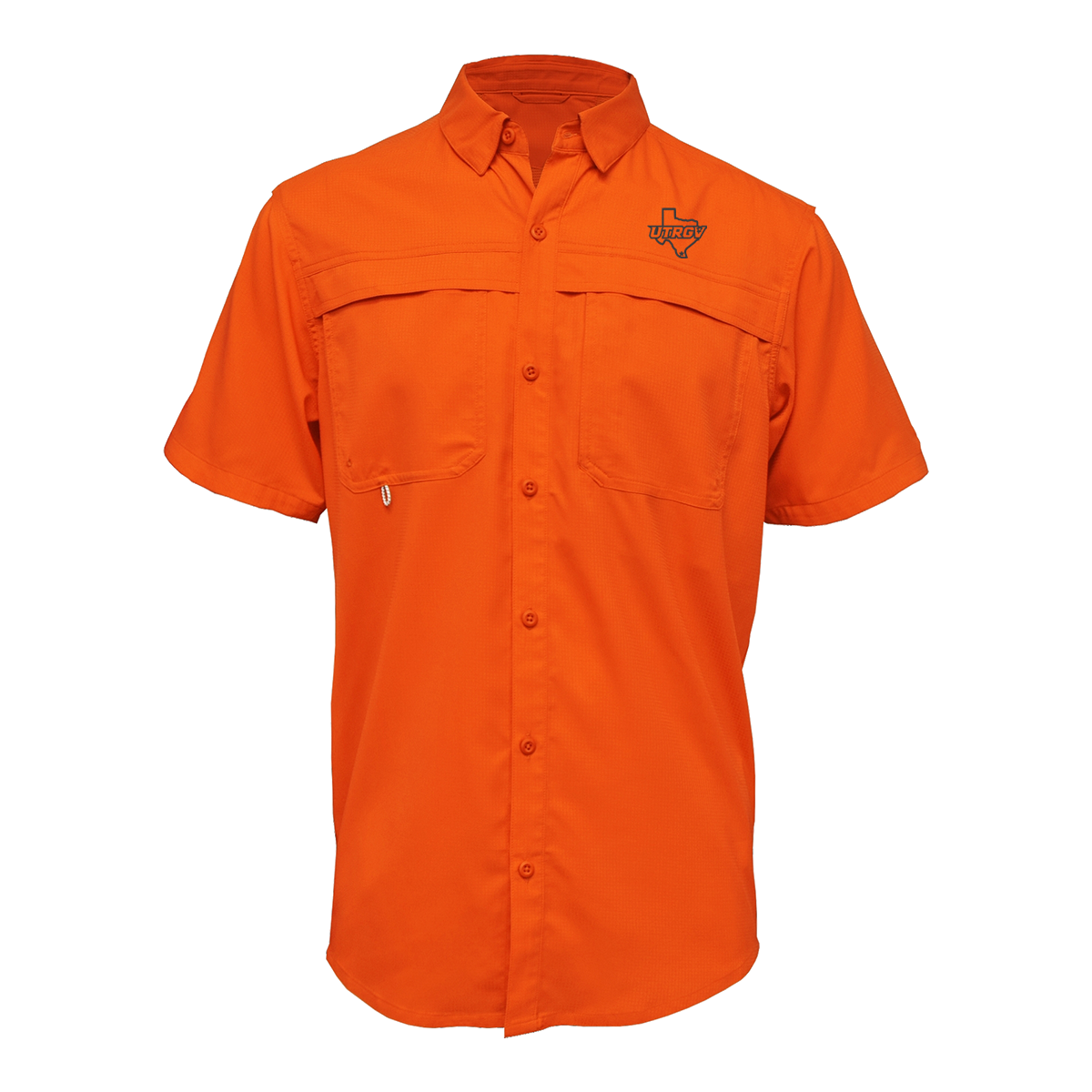 UTRGV Black Texas Logo - Men's Orange Fishing Shirt