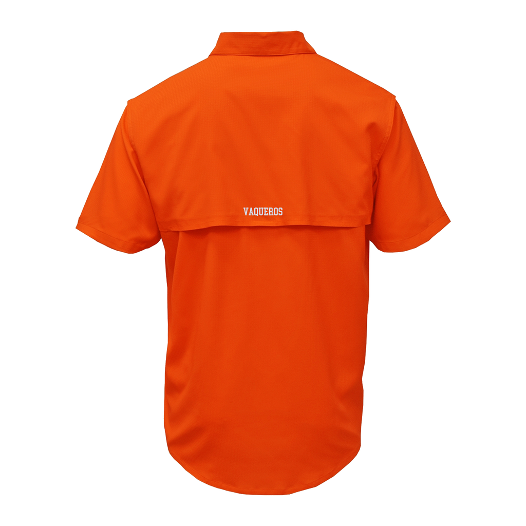 UTRGV Texas Logo - Men's Orange Fishing Shirt