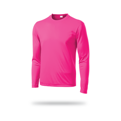 Sport-Tek® Men's - Long Sleeve Neon Pink