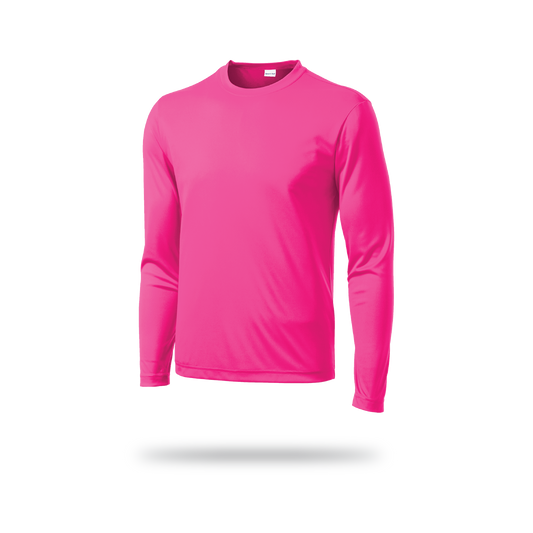 Sport-Tek® Men's - Long Sleeve Neon Pink