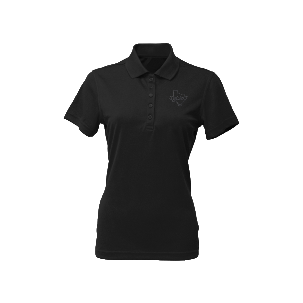 UTRGV Black Texas Logo - Women's Black Polo