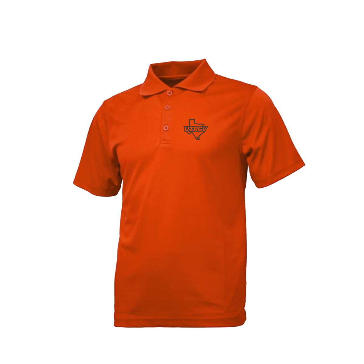UTRGV Black Texas Logo - Men's Orange Polo