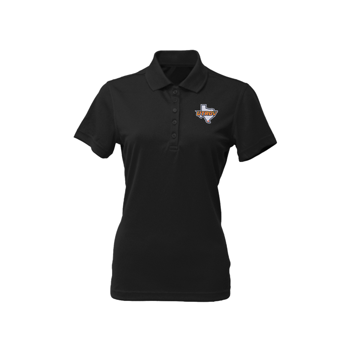 UTRGV Texas Logo - Women's Black Polo