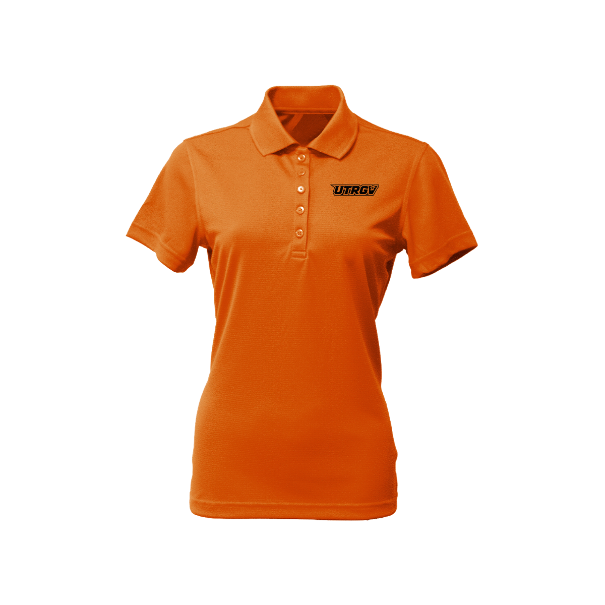 UTRGV Black Primary Logo - Women's Orange Polo