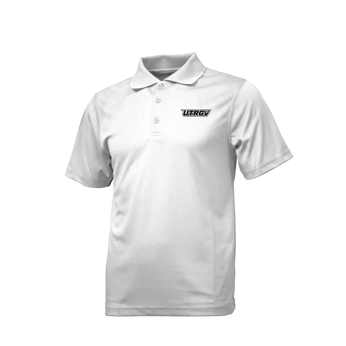 UTRGV Black Primary Logo - Men's White Polo