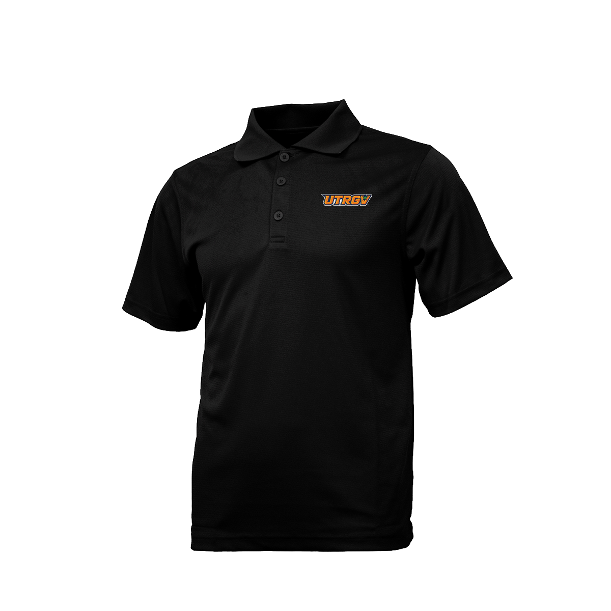 UTRGV Primary Logo - Men's Black Polo