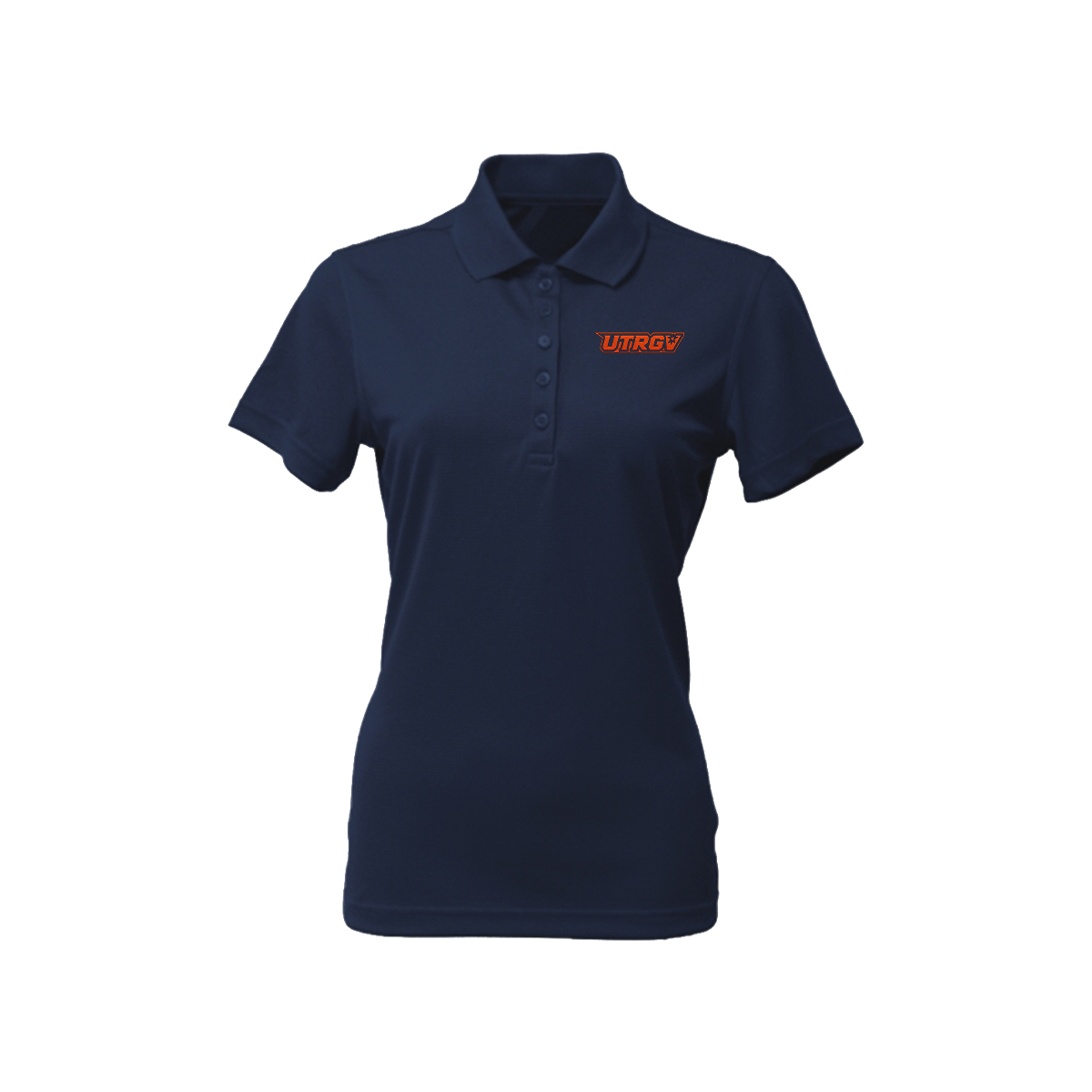 UTRGV Orange Primary Logo - Women's Navy Polo