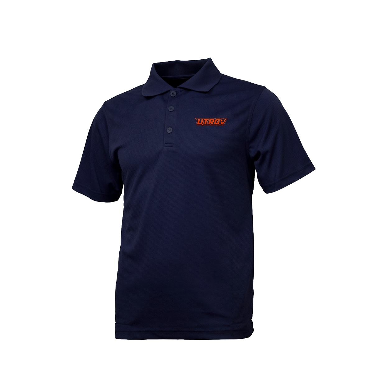 UTRGV Orange Primary Logo - Men's Navy Polo