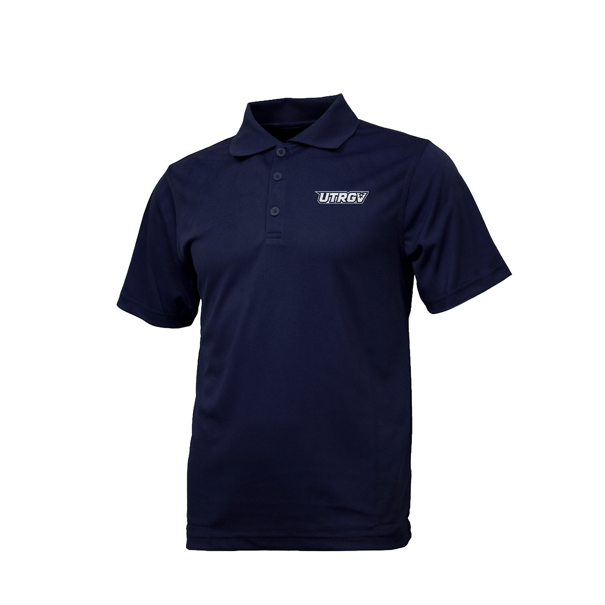 UTRGV White Primary Logo - Men's Navy Polo