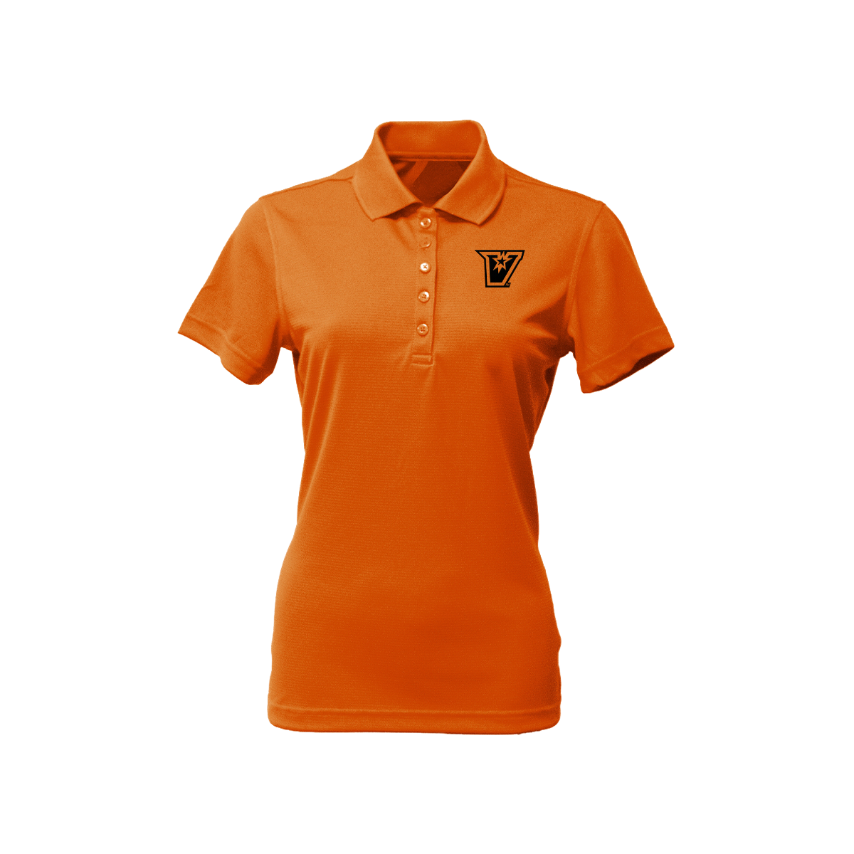 UTRGV Black V Logo - Women's Orange Polo
