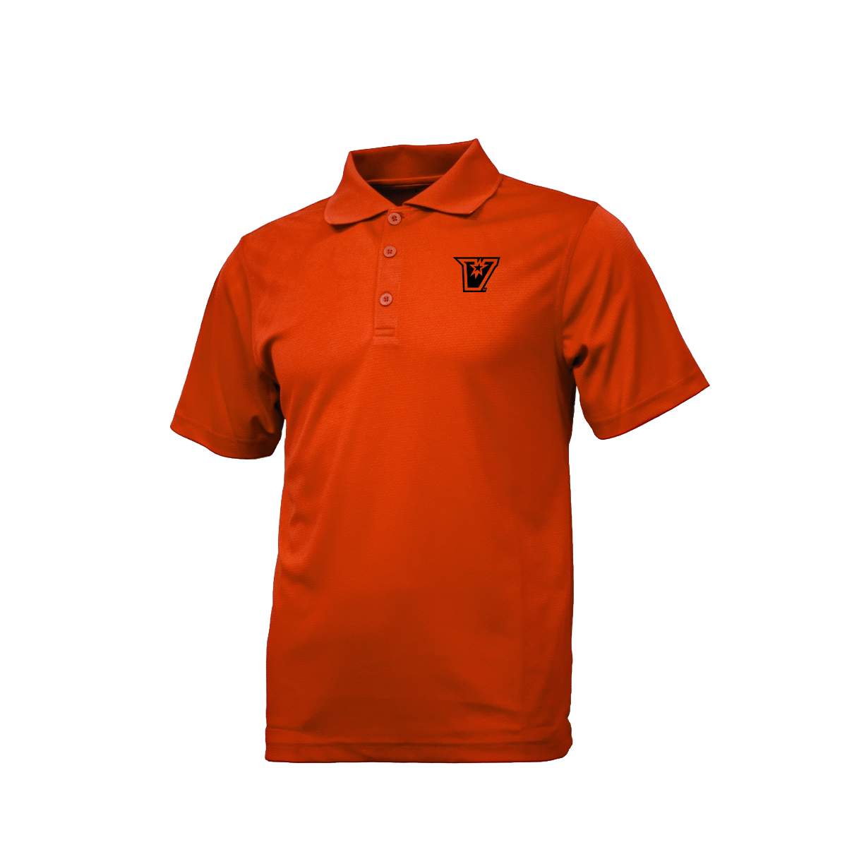 UTRGV Black V Logo - Men's Orange Polo