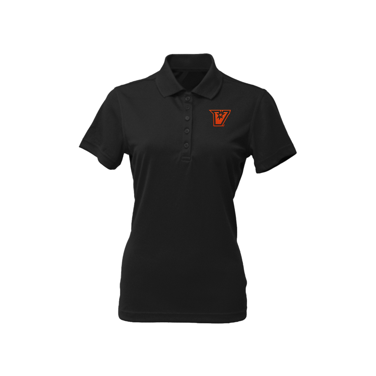 UTRGV Orange V Logo - Women's Black Polo