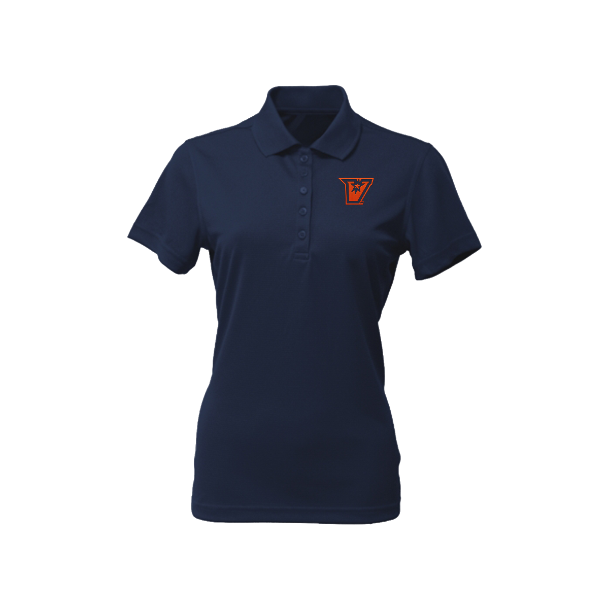 UTRGV Orange V Logo - Women's Navy Polo
