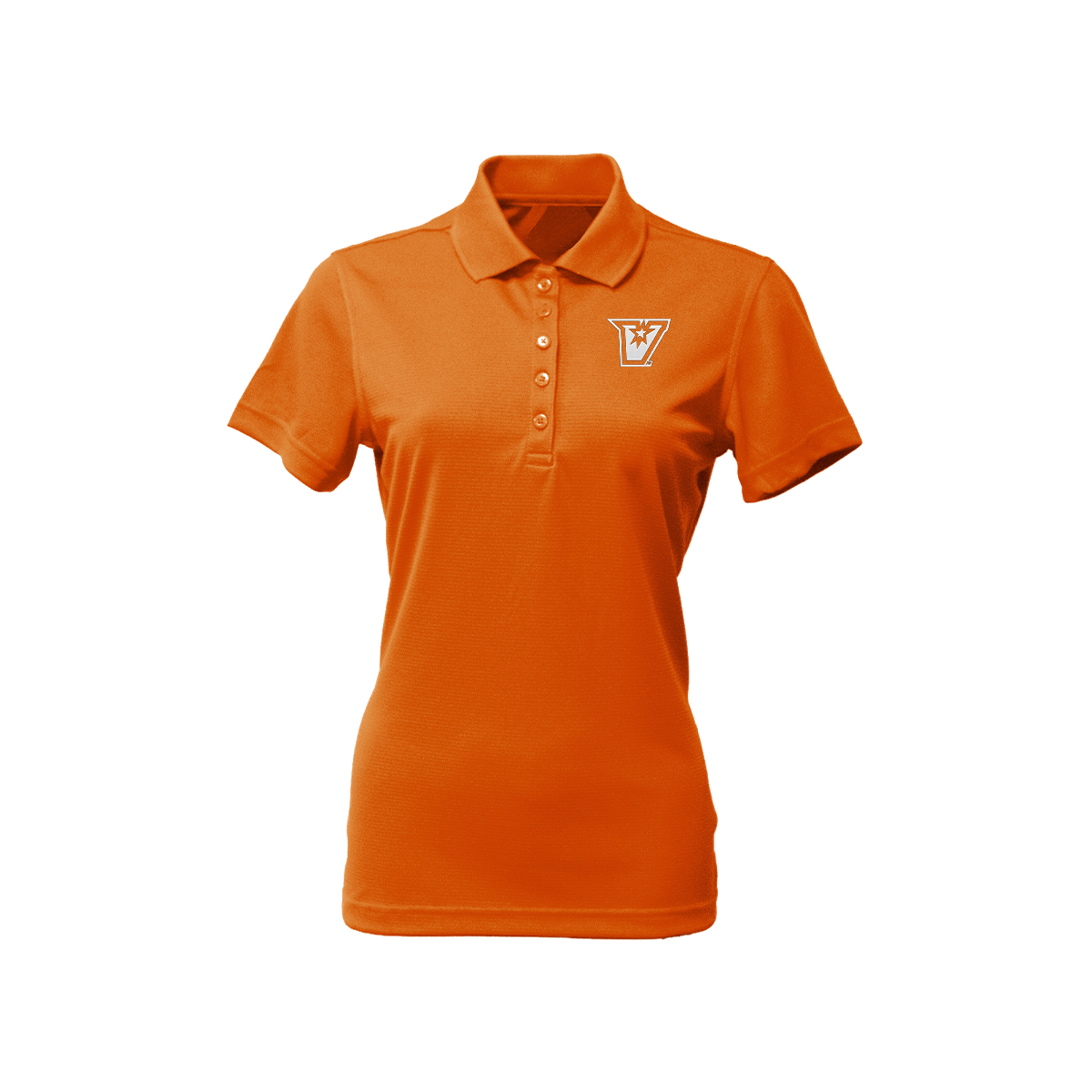 UTRGV White V Logo - Women's Orange Polo